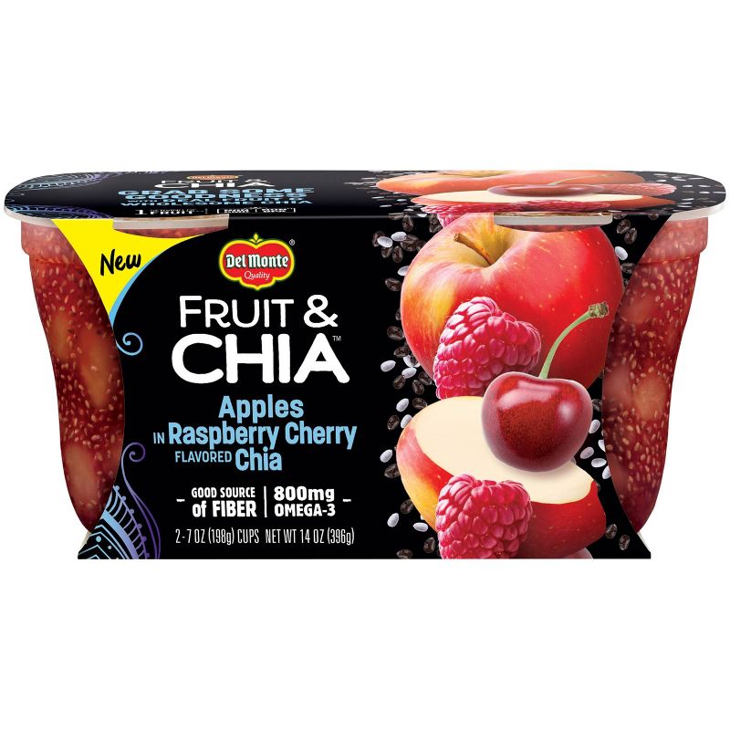 Del Monte Apple, Raspberry, Cherry Fruit & Chia Fruit Cups - 2ct