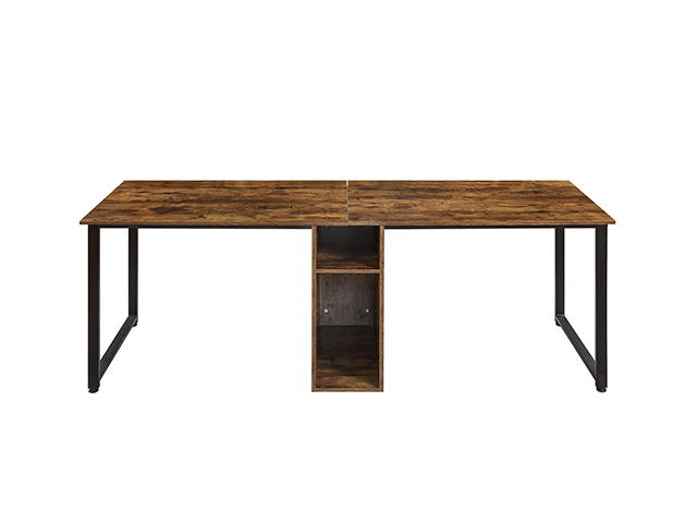 Home Office Game Table Computer Desk, Gaming Desk Table 2-Person Desk, Large Double Workstation Desk, Writing Desk with Storage,Black,GT57