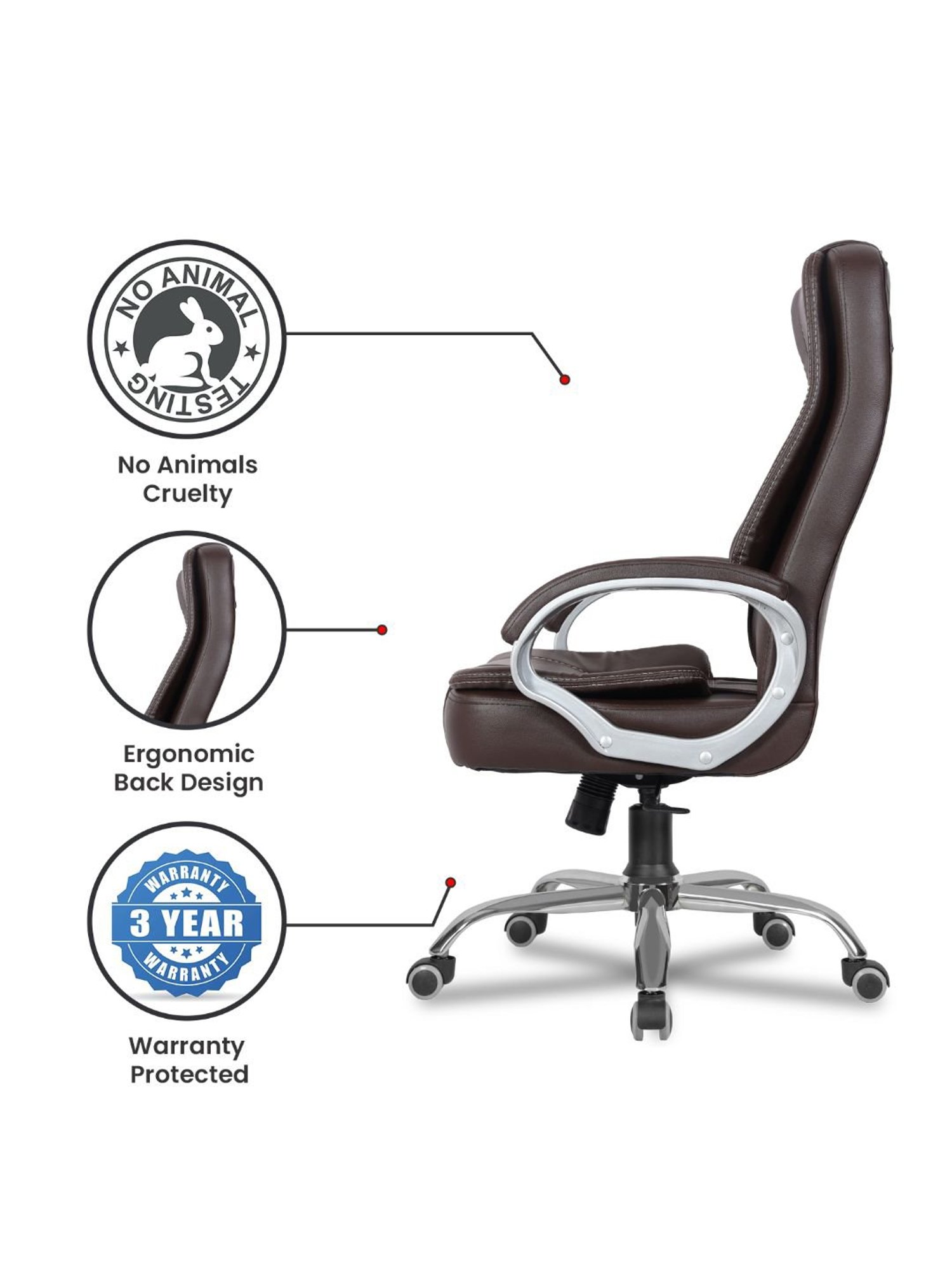 Durian Chaste Black Fabric Executive Chair