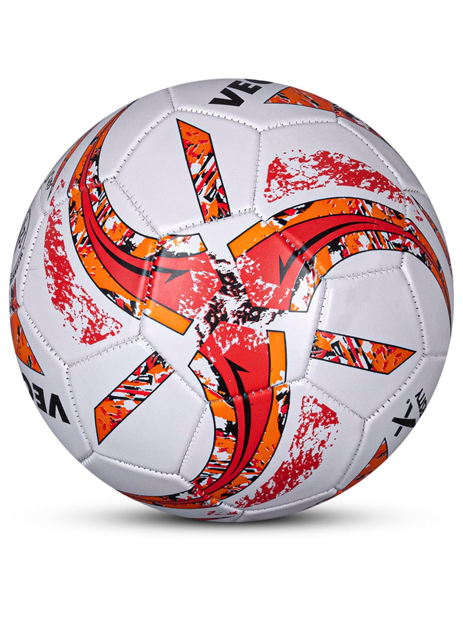 Vector X Varsity PVC Machine Stitched Football (White & Orange) Size - 5