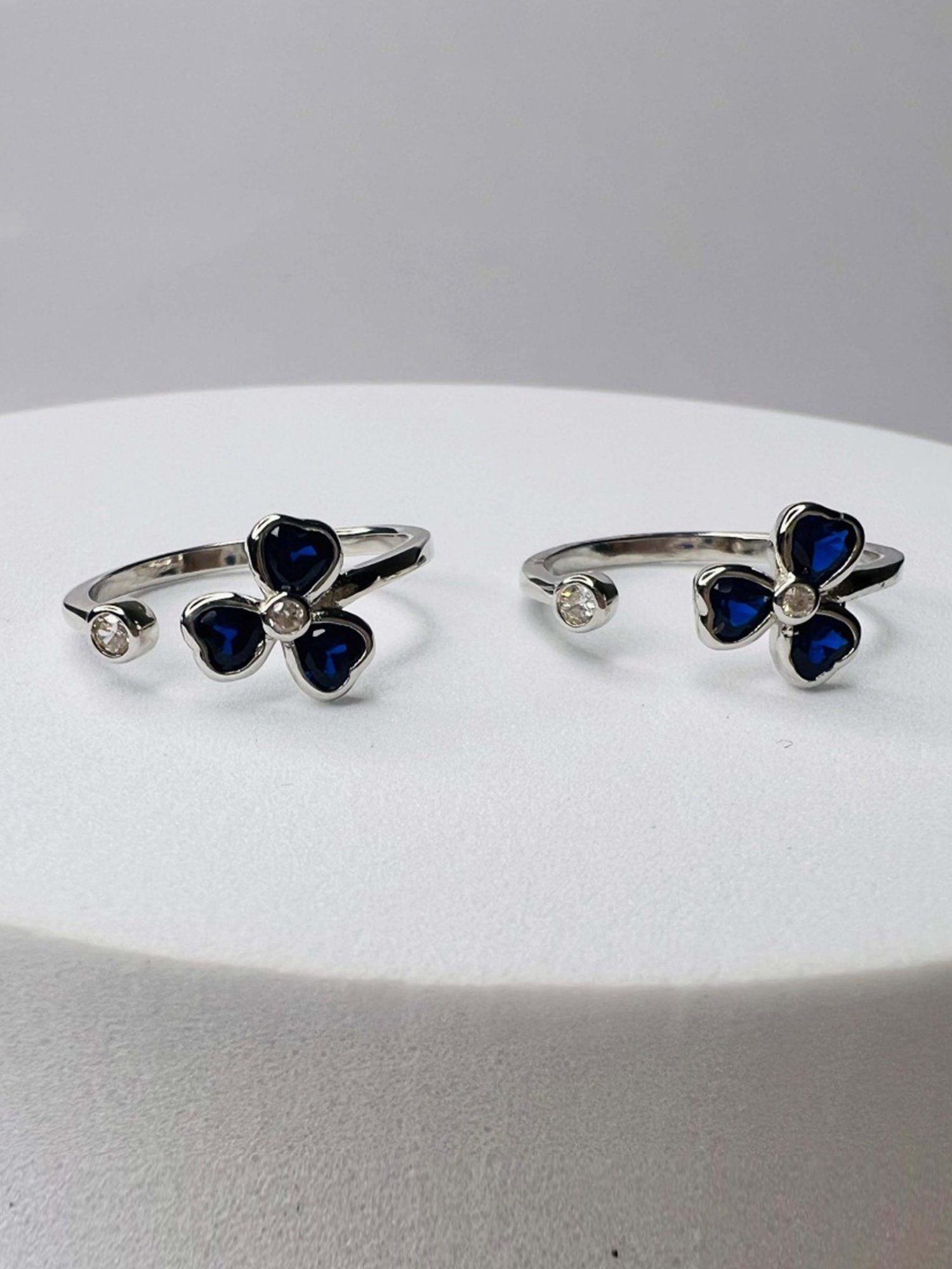 Arte Jewels 925 Sterling Silver Toe Rings (Pair of 2)