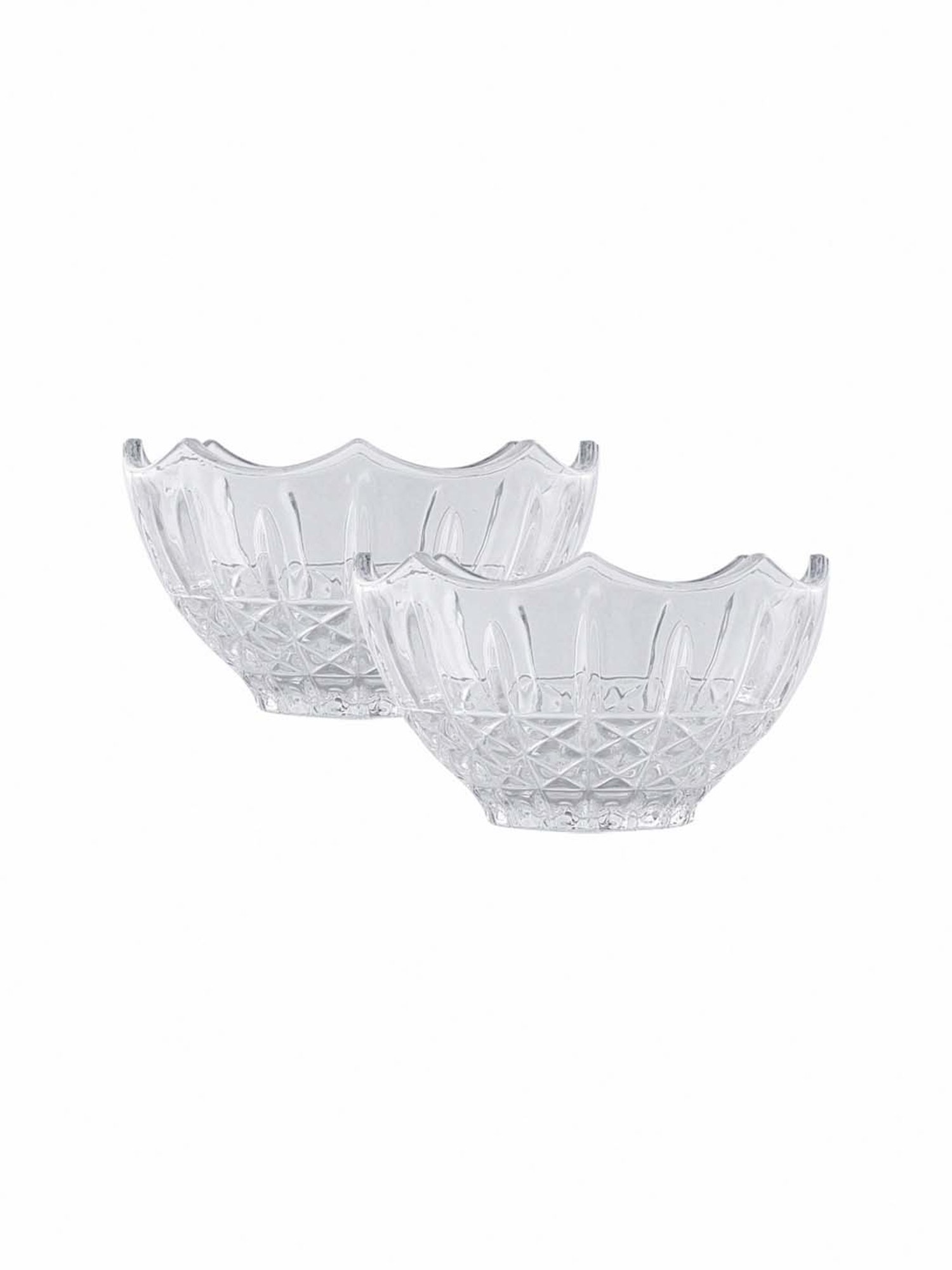 Goodhomes Transparent Glass 8 Piece Bowl & Drinking Glass Set (6pcs glasses and 2pcs bowls)