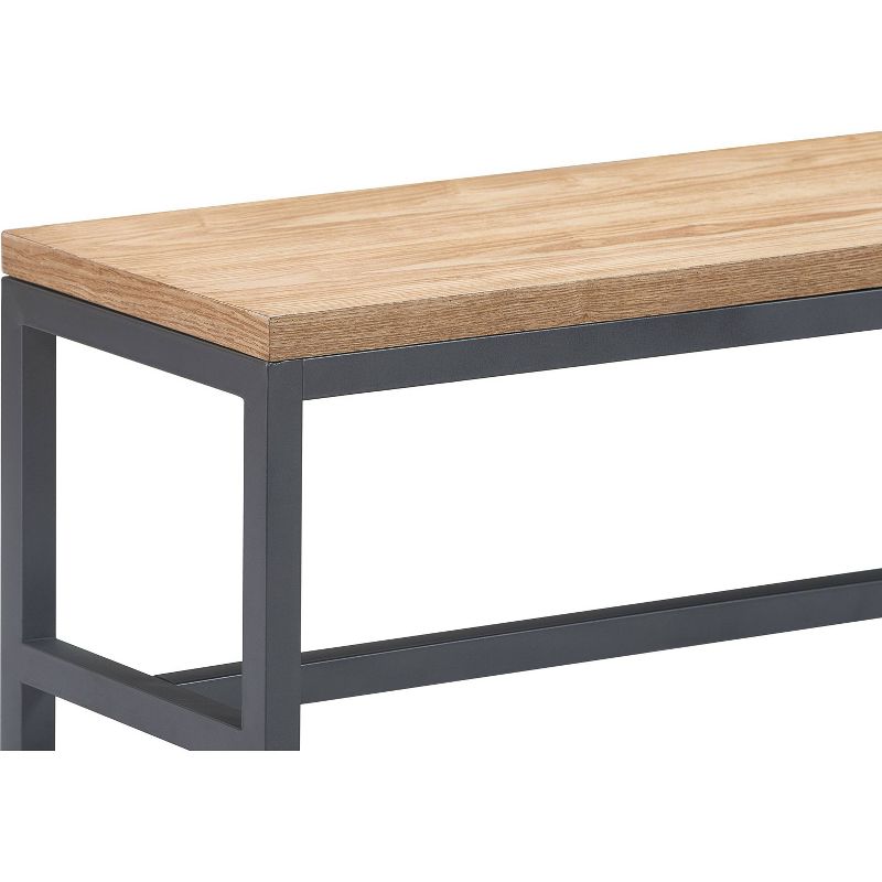 Dobson Wood and Metal Dining Bench Natural/Black - Finch