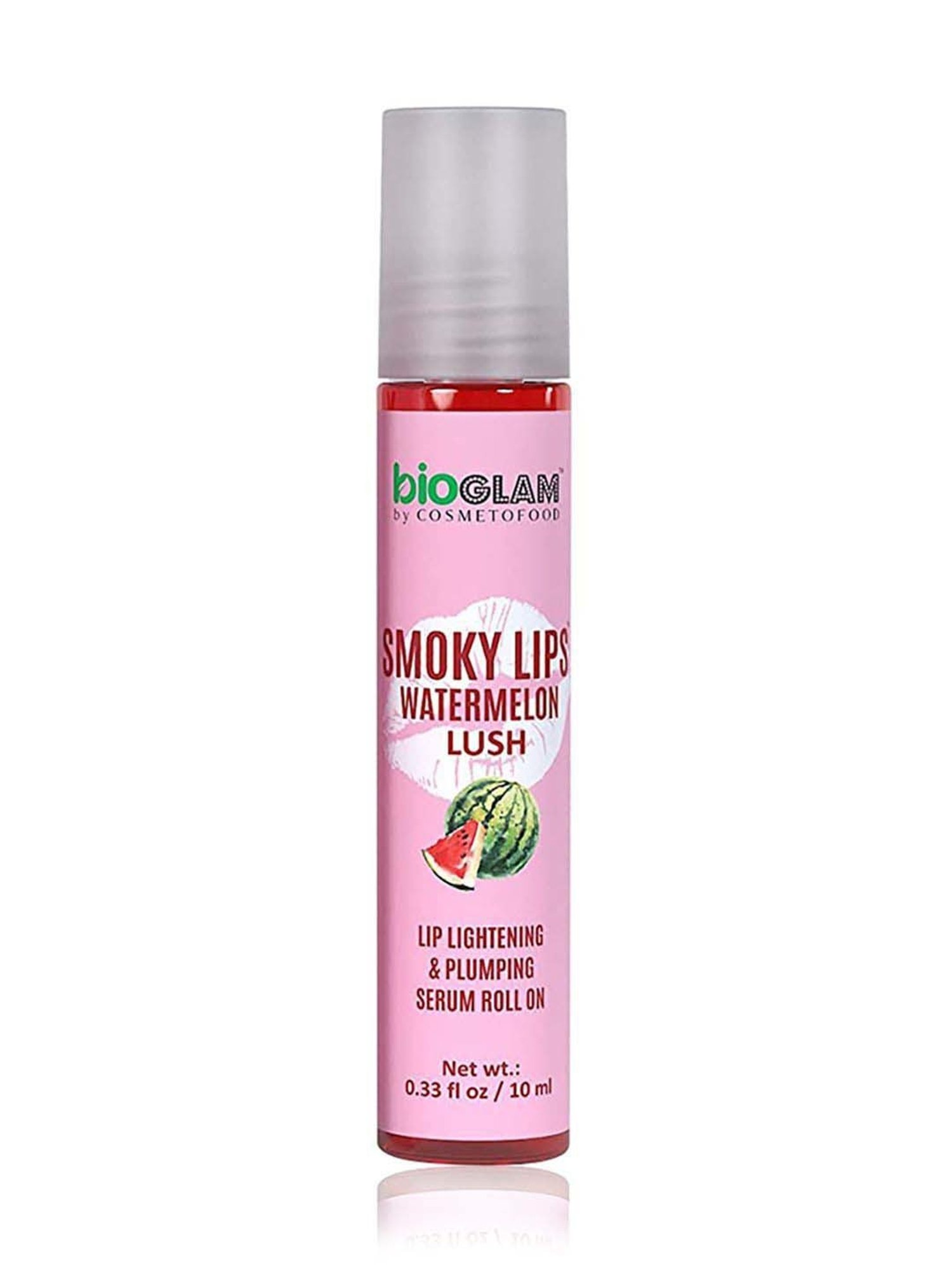 Cosmetofood Bioglam Smoky Watermelon Lush Lip Lighten and Plump Serum Roll On For Plump Lip - 10 ml