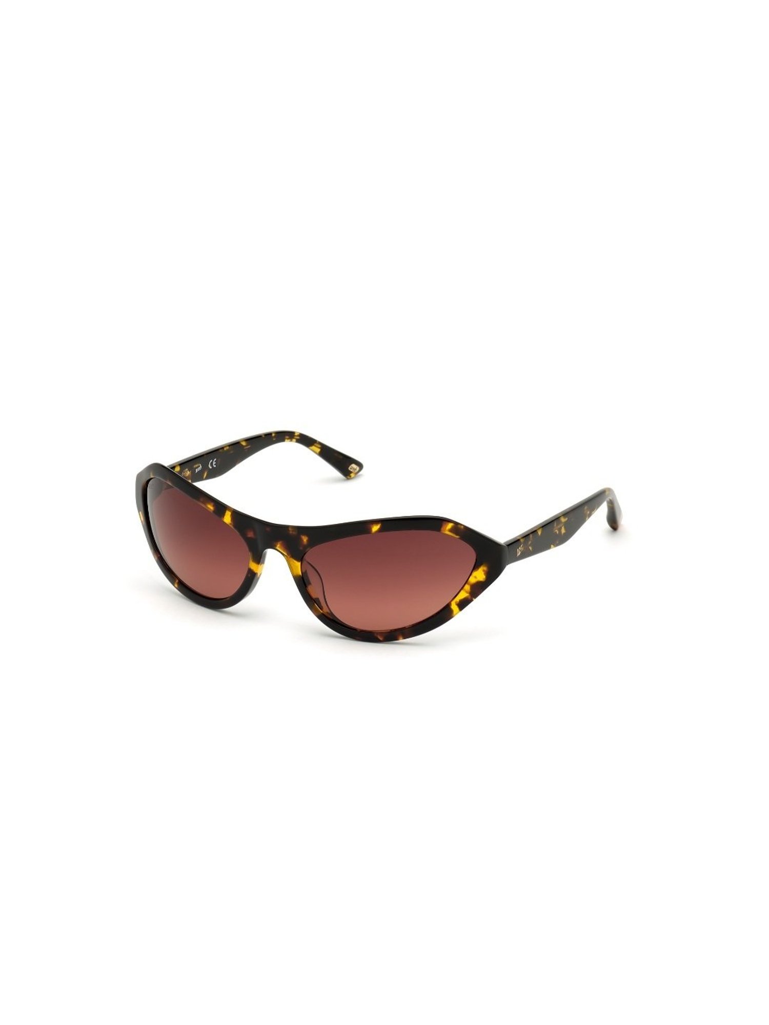 WEB EYEWEAR Brown Oversize Irregular Sunglasses for Women