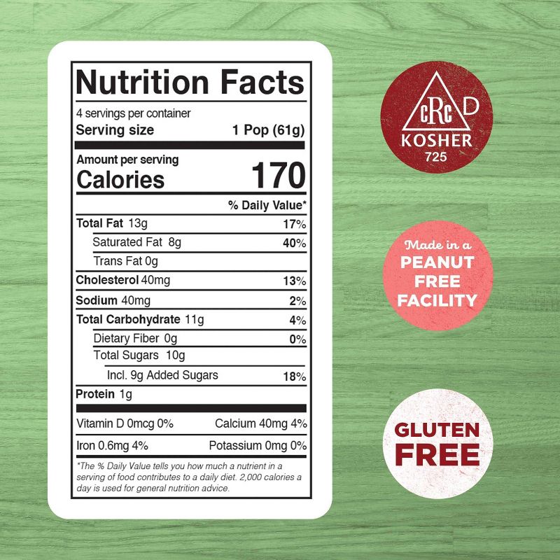 JonnyPops Vanilla Mint Chocolate & Cream Frozen Bars - 4pk/8.25oz