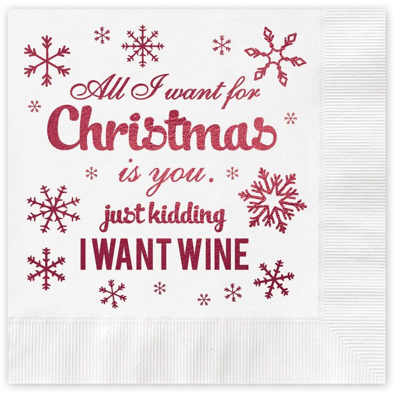 25Ct "All I Want For Christmas" Greeting Cards