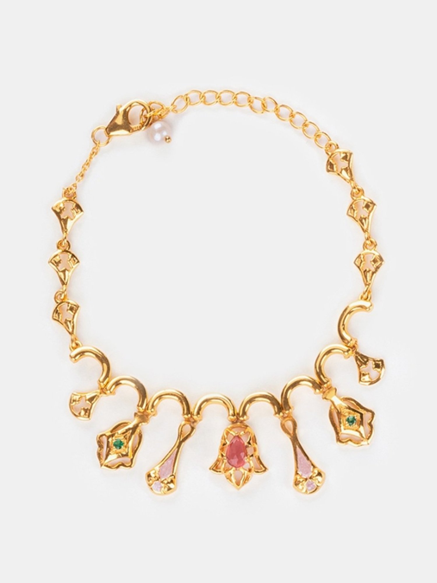 Shaya 92.5 Sterling Silver Yellow Gold Shaadi Squad Bridechilla Flexible Fit Bracelet for Women