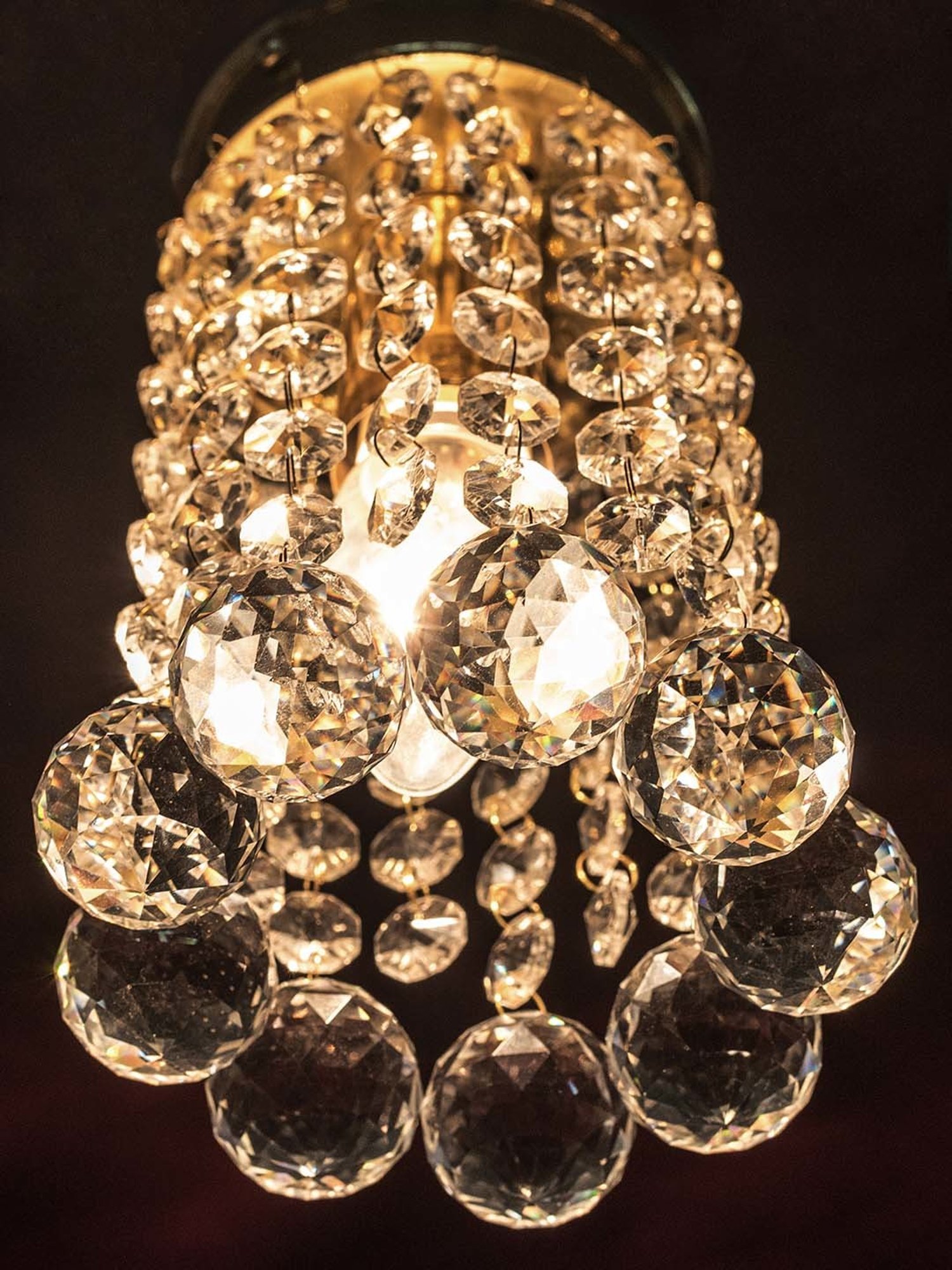 Fos Lighting 'Flush' Golden Brass Small Mount Ball Ceiling Lamp - Set of 1