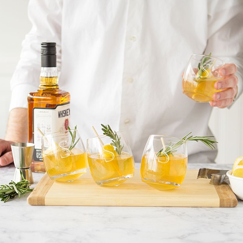 Cathy's Concepts Tipsy Whiskey Glasses 7oz - Set of 4