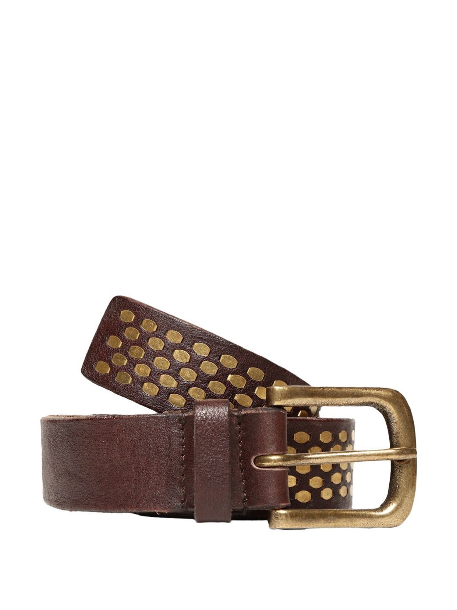 Art N Vintage Brown Leather Waist Belt For Women
