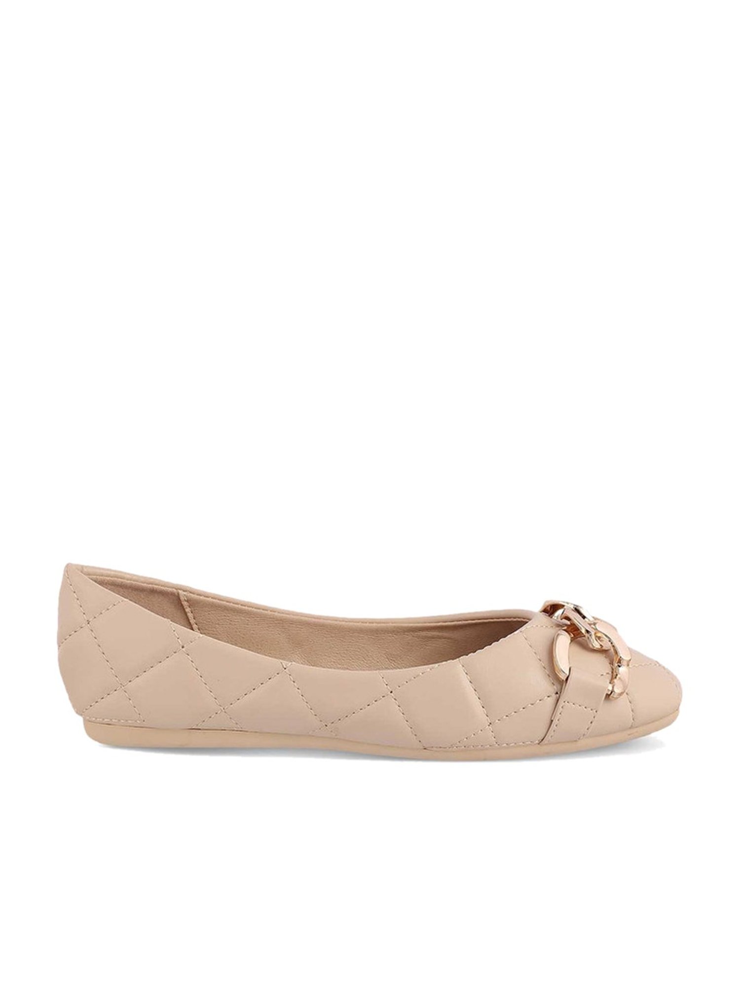 Tresmode Women's Beige Flat Ballets