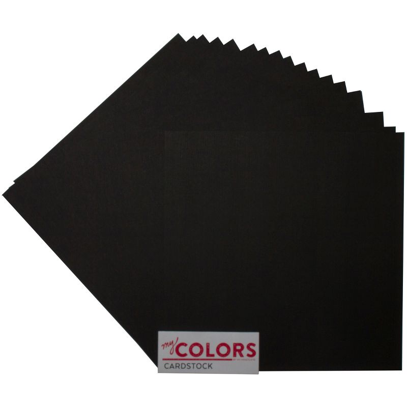 My Colors Canvas Cardstock Bundle 12"X12" 18/Pkg-Black Magic