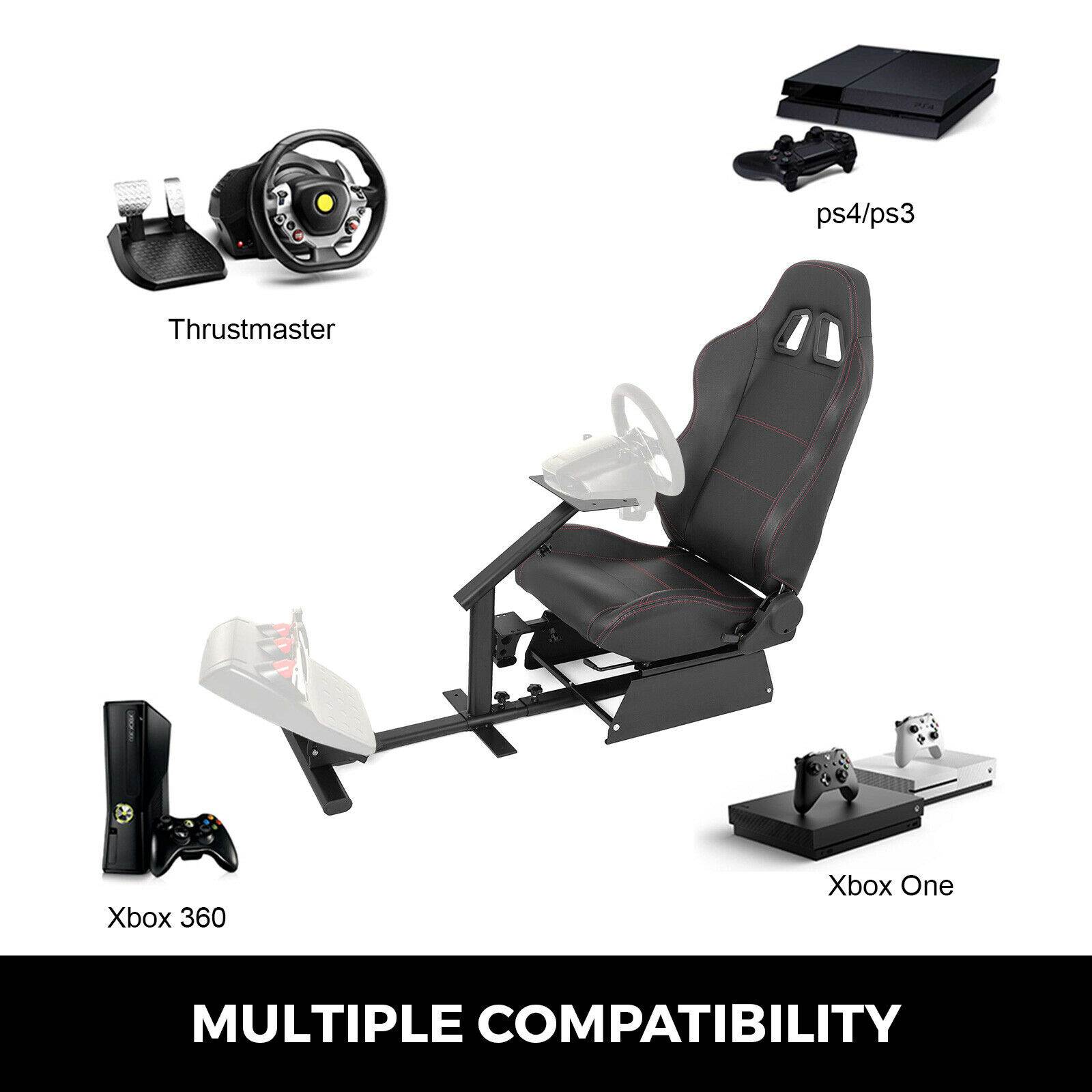 VEVOR Racing Simulator Cockpit Adjustable Driving Gaming Seat for PS3/4 Xbox G29 G920 PC Foldable Racing Chair with Gear Shift