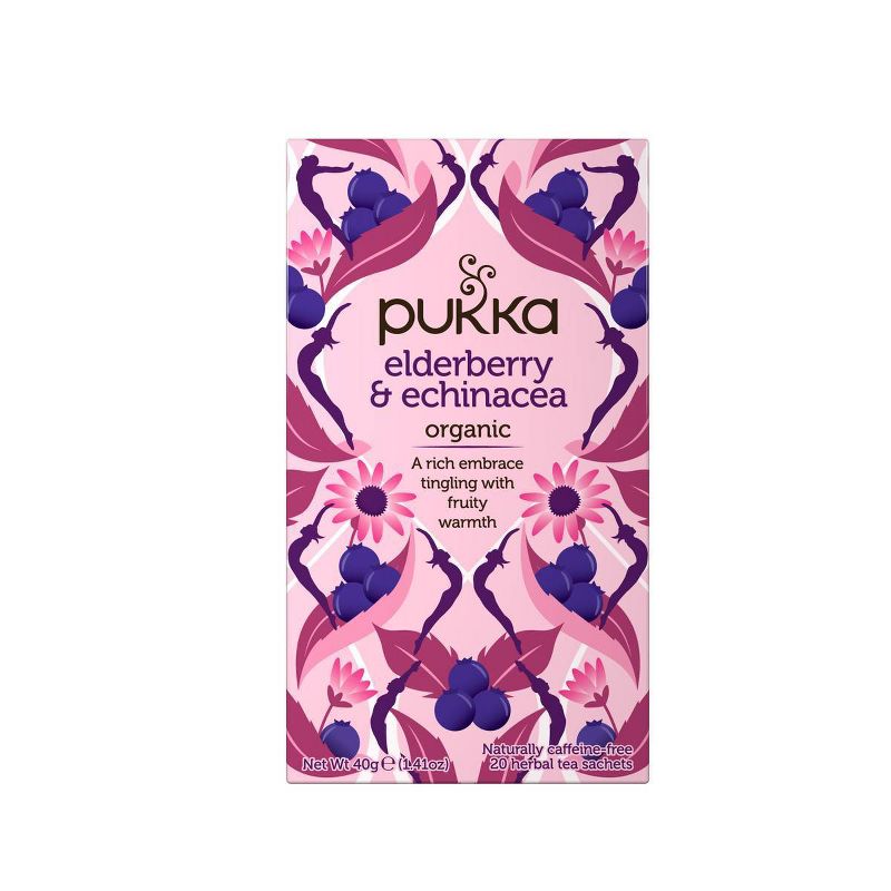 Pukka Elderberry & Echinacea Tea Bags - 20ct