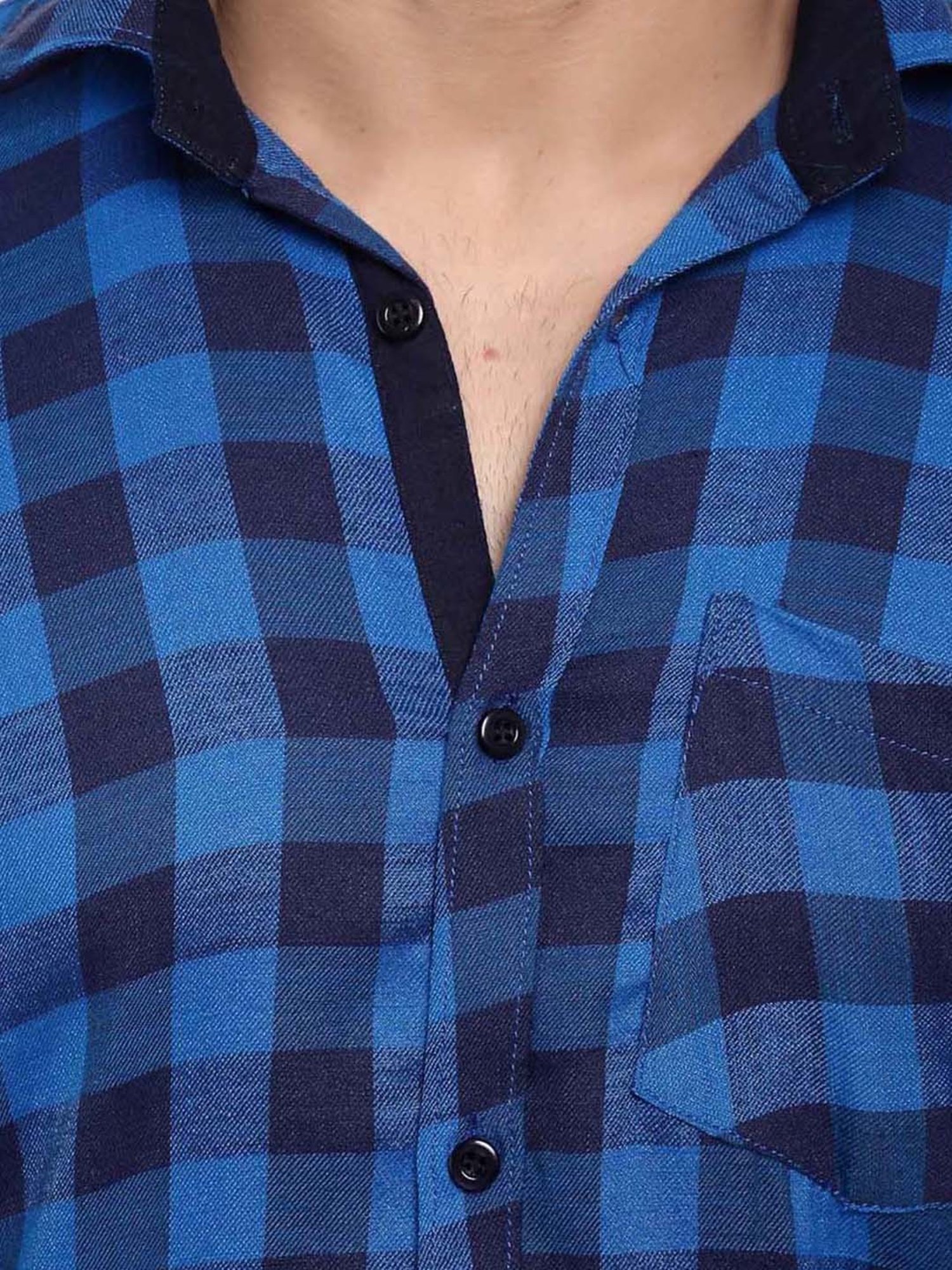 Hangup Plus Pink Slim Fit Check Shirt