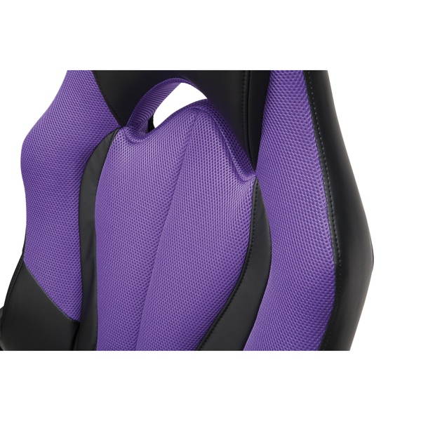 OFM Essentials Collection High-Back Racing Style Bonded Leather Gaming Chair, in Purple (ESS-3086-PUR)