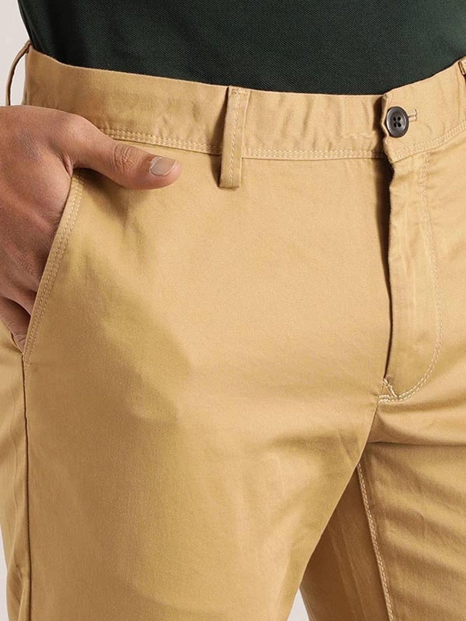Indian Terrain Khaki Regular Fit Chinos