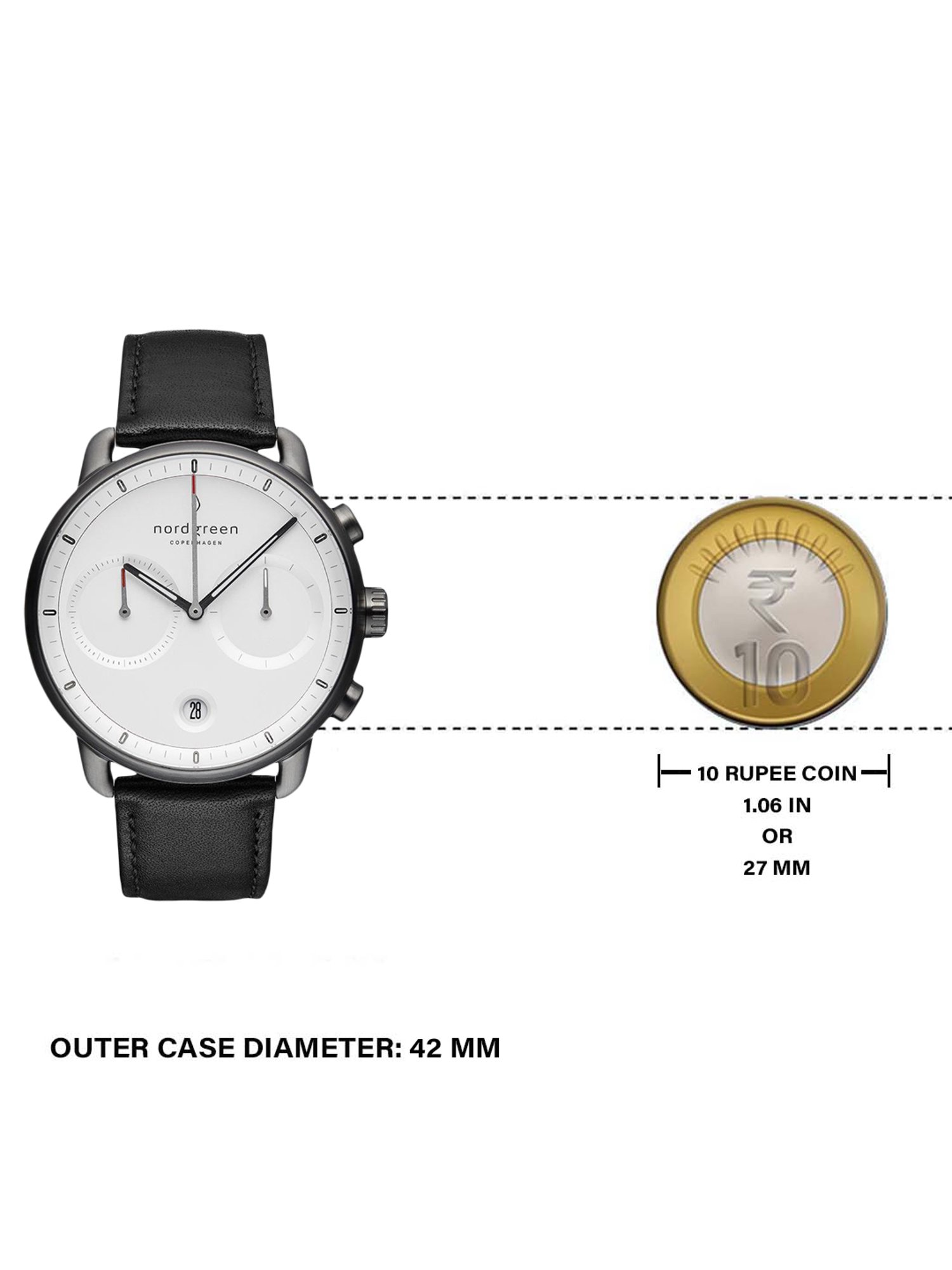 Nordgreen PI42GMLEBLXX Pioneer Analog Watch for Men