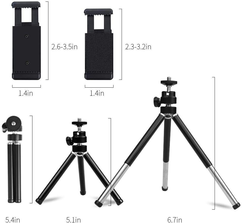 High Performance Webcam Tripod, Lightweight Mini Webcam Tripod for Logitech Webcam C920 C920S C922 C270 C615 Small Camera Tripod Mount Cell Phone Holder Stand