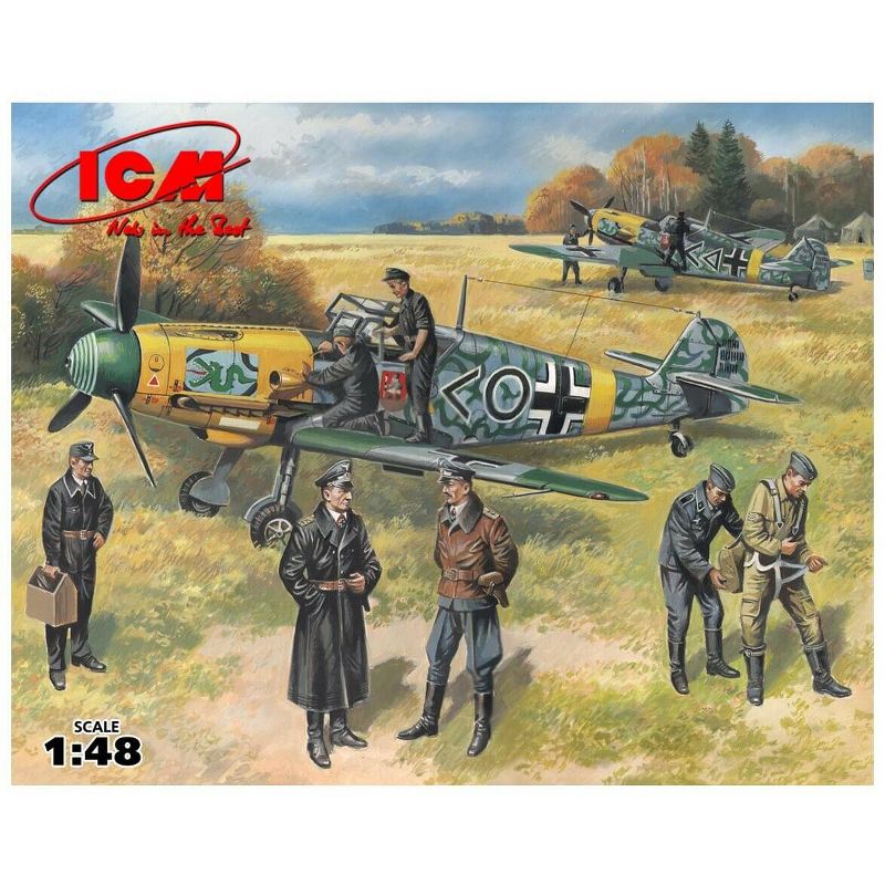 ICM Models 48803 Messerschmitt BF 109F-2 with Crew Aircraft 1/48 Scale Model Kit