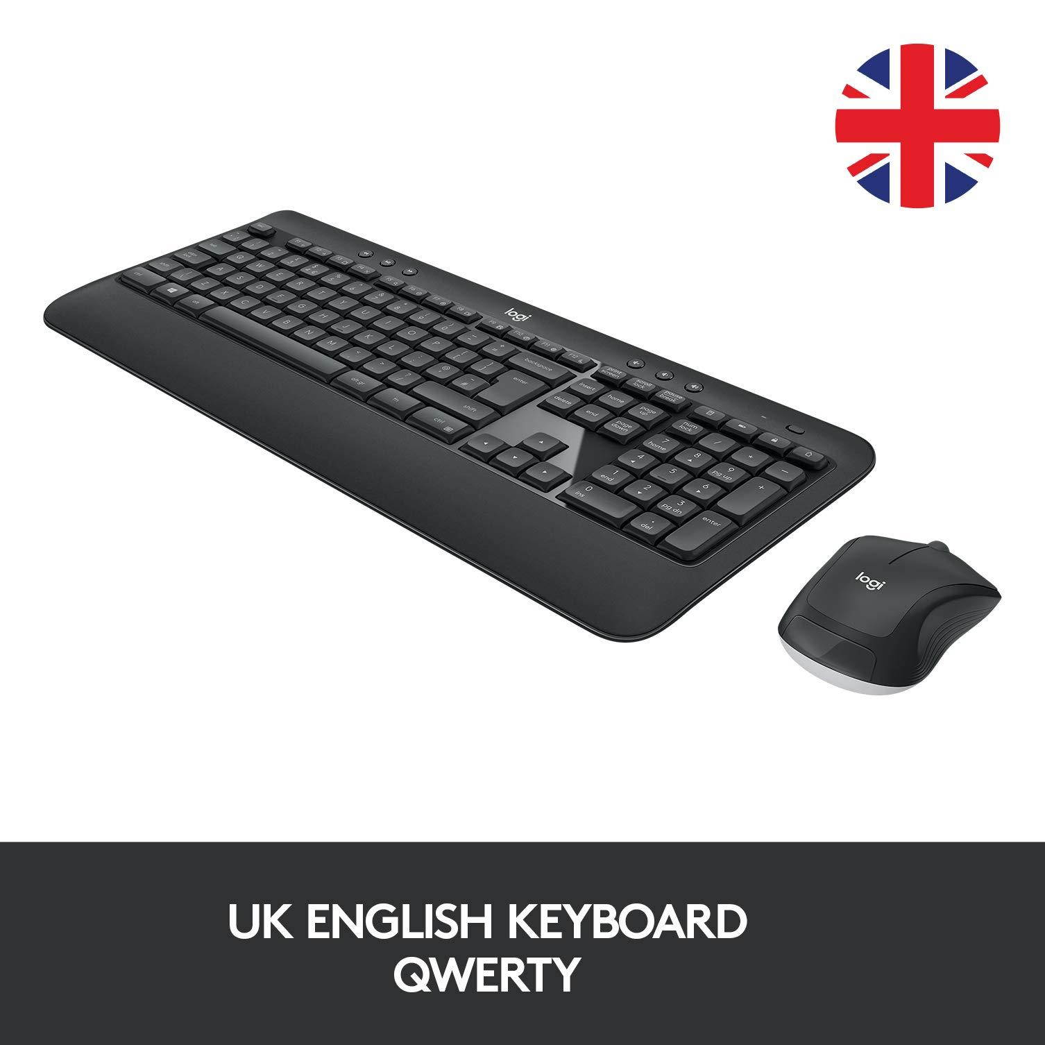 Logitech MK540 Advanced - Keyboard and mouse set - wireless - 2.4 GHz - UK English QWERTY