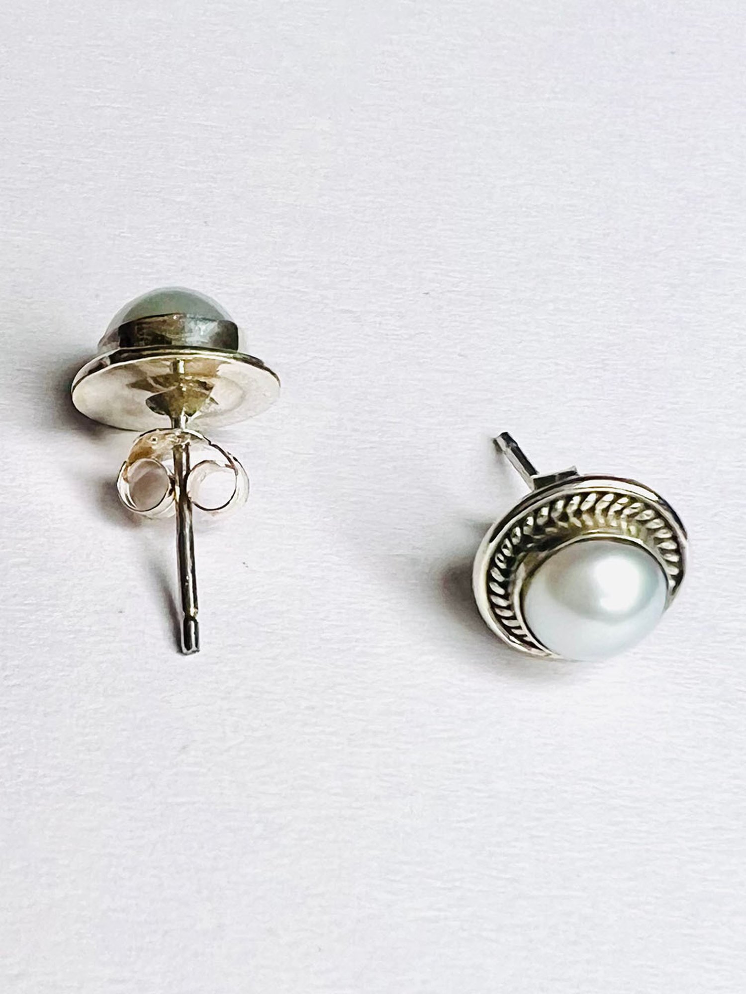Arte Jewels 925 Sterling Silver Pearl Stud Earrings for Women & Girls