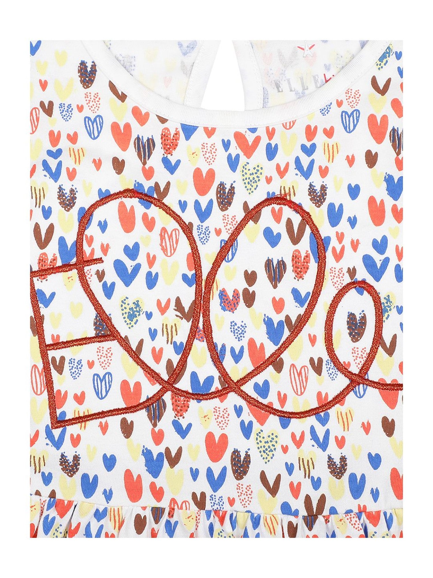 Elle Kids Multicolor Cotton Printed Dress