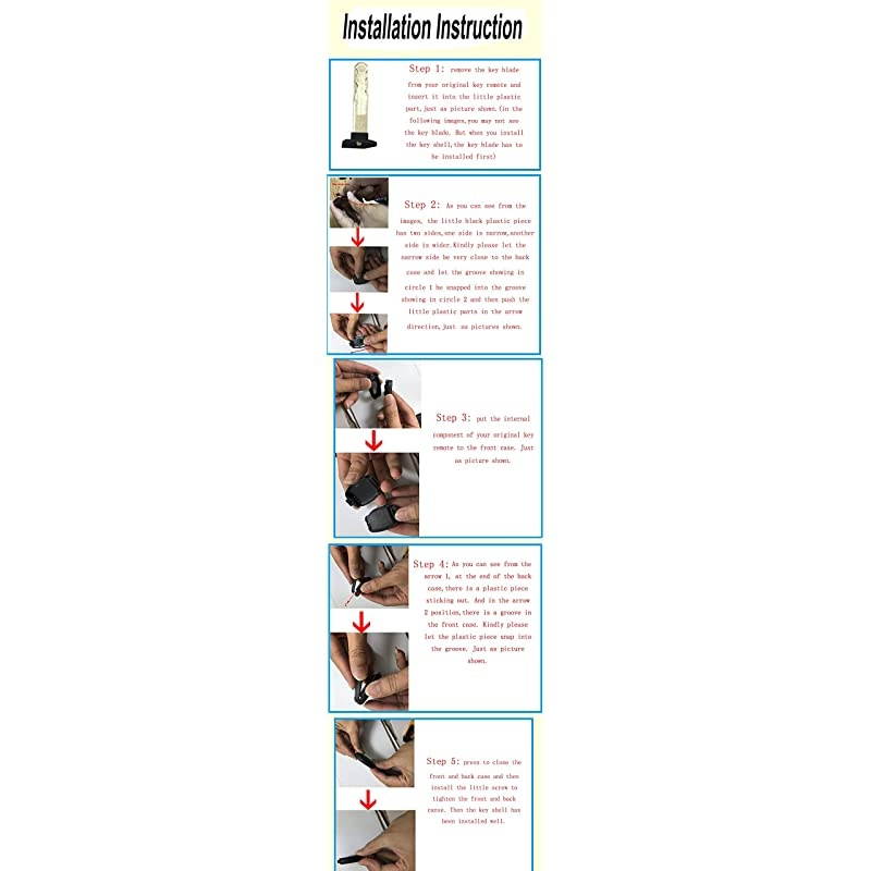 Fob Shell Case Fit for Honda Accord Civic Ex Pilot less Entry Remote Housing Replacement with Screwdriver