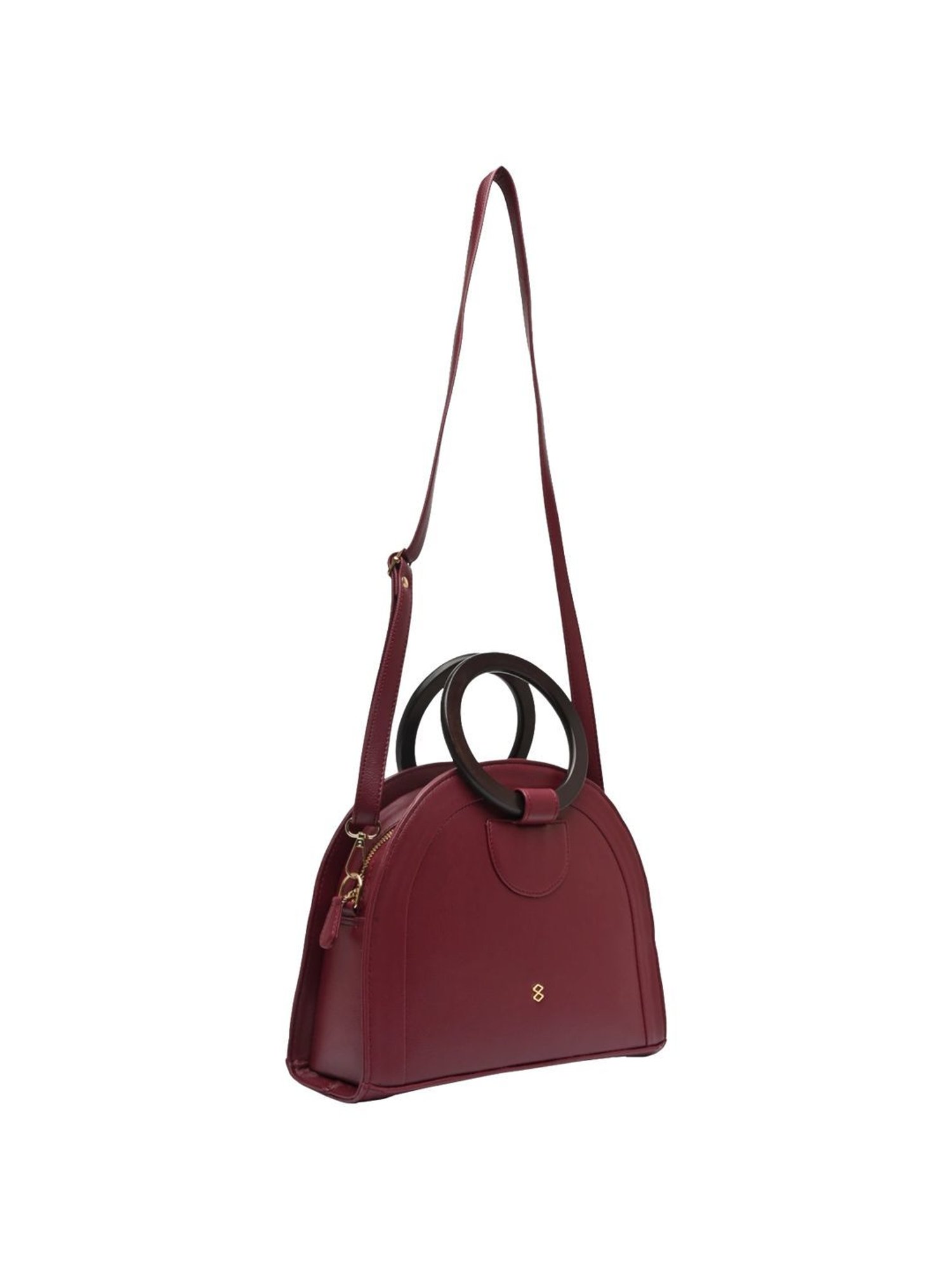 Horra Wine Solid Medium Handbag