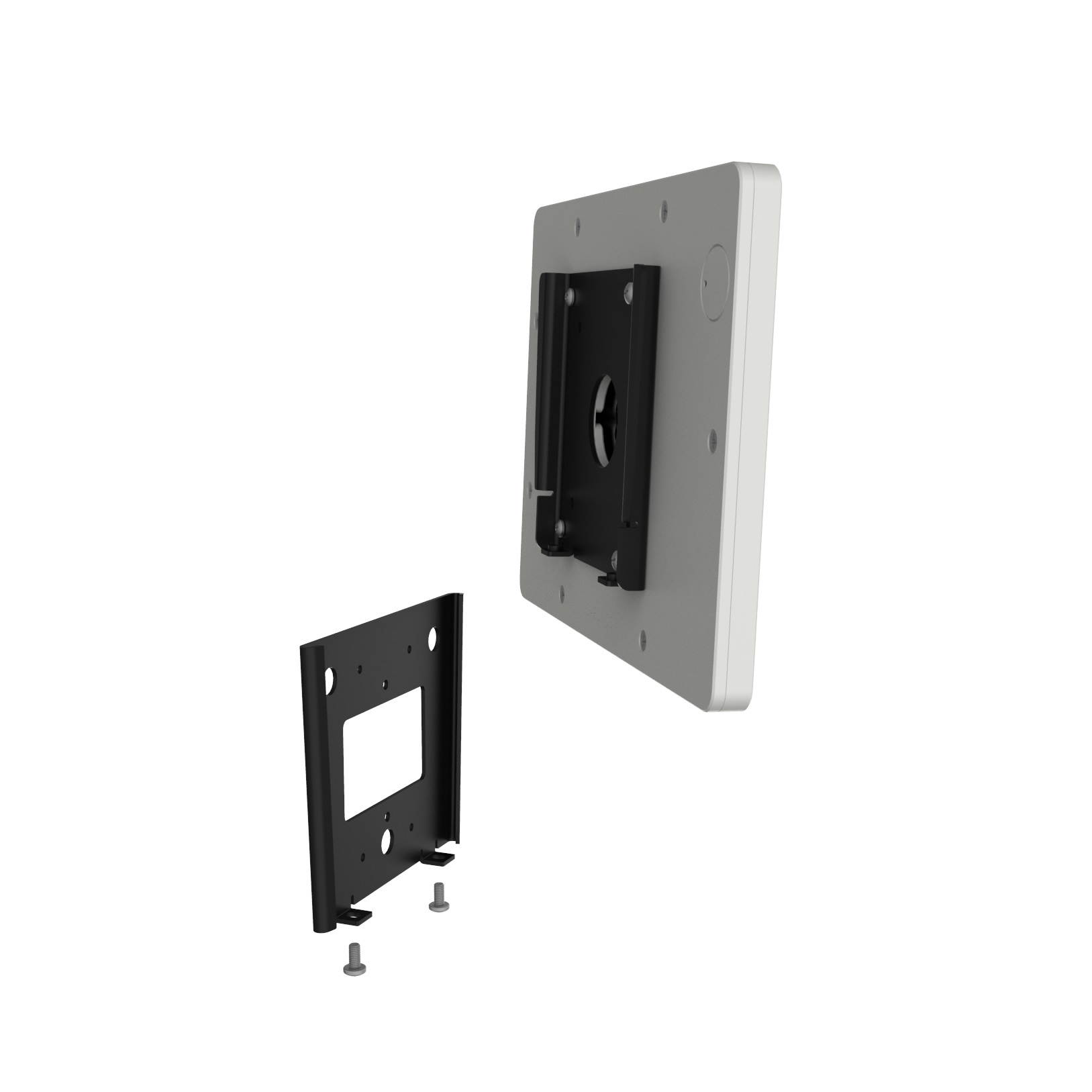 VidaMount Light Grey Home Button Covered Enclosure and Fixed Permanent Glass Mount [Bundle] compatible with iPad Mini 4 & 5