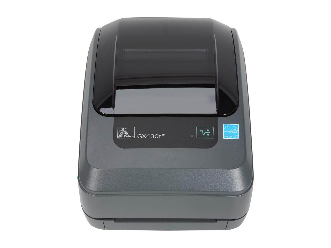 Zebra GX430t 4&rdquo; Performance Desktop Thermal Transfer Label Printer, 300 dpi, USB, Serial, Centronics Parallel, Dispenser (Peeler) Electronic single label machine