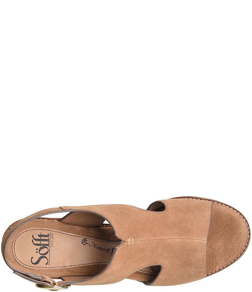Sofft Maben Suede Slingback Block Heel Sandals