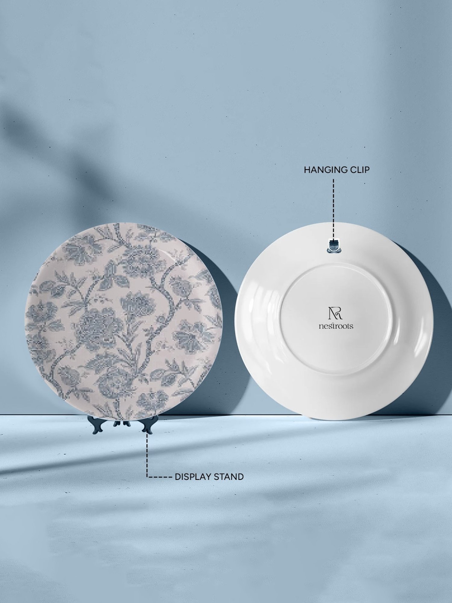 Nestroots Ethnic Ditsy Multicolor Porcelain Wall Plate