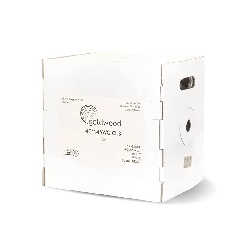 C500144 CL3 Rated Speaker Wire 4 Conductor 14 Gauge 500 Feet Case UL Listed