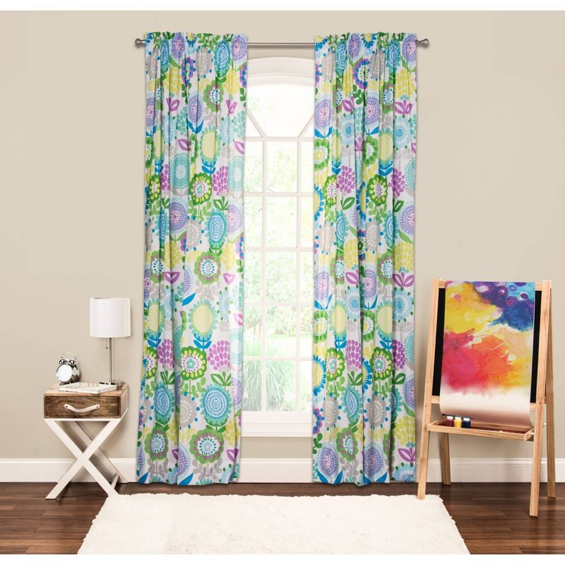 Red Solid 84" Rod Pocket Single Curtain Panel - Leaning Linens