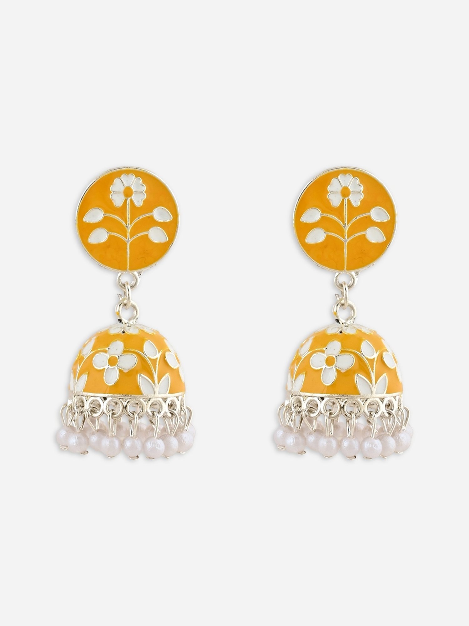 Fida Pink Bridal Kundan Jhumki Earrings for Women