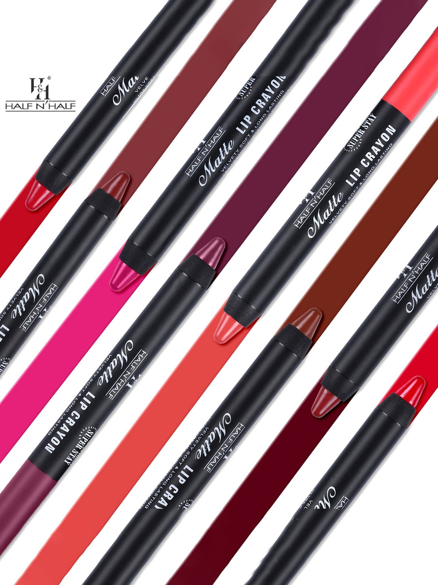 Half N Half Matte Lip Crayon 16 Scarlet Red - 3.5 gm