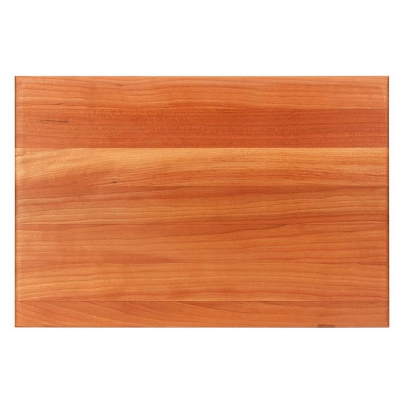 John Boos Reversible 18 x 12 Inch Cherry Wood Cutting Board Block Bundle with 3 Piece Wood Cutting Board Care and Maintenance Set