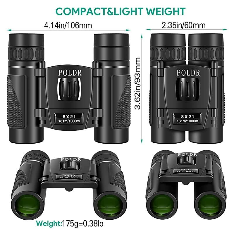 8x21 Small Compact Lightweight Binoculars for Adults Kids Bird Watching Traveling SightseeingMini Pocket Folding Binoculars for Concert Theater Opera