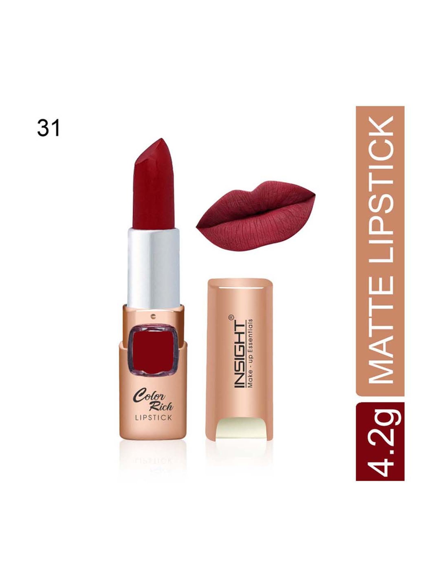 Insight Cosmetics Colour Rich Matte Lipstick Red Revival - 4.2 gm