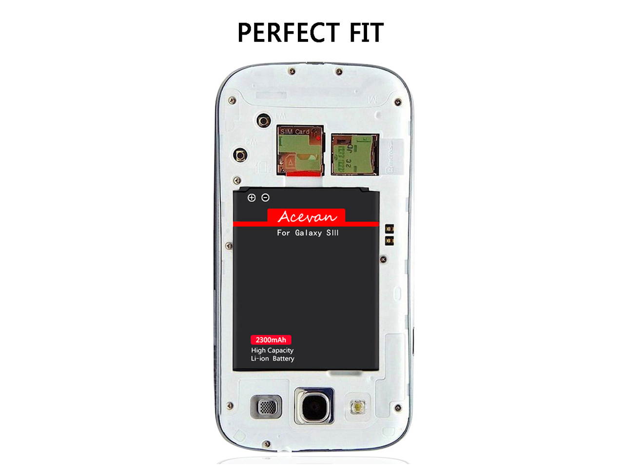 Galaxy S3 Battery, Acevan 2300mAh Replacement Battery for Samsung Galaxy S3, Galaxy S3 Neo, Verizon I535, T-Mobile T999, Sprint L710, AT&T I747, R530, I9300, Galaxy S3 LTE I9305 [2 Years Warranty]