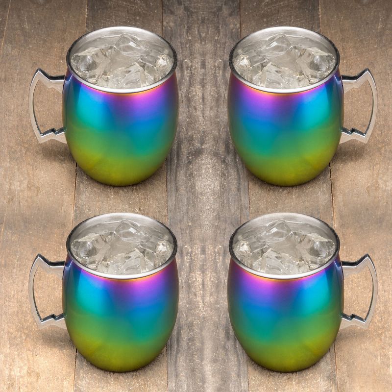 20oz 4pk Stainless Steel Moscow Mule Mugs - Cambridge Silversmiths