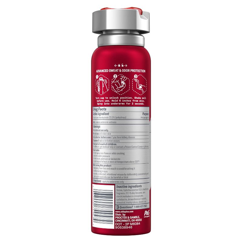 Old Spice Red Collection Captain Invisible Spray Antiperspirant & Deodorant - 3.8oz