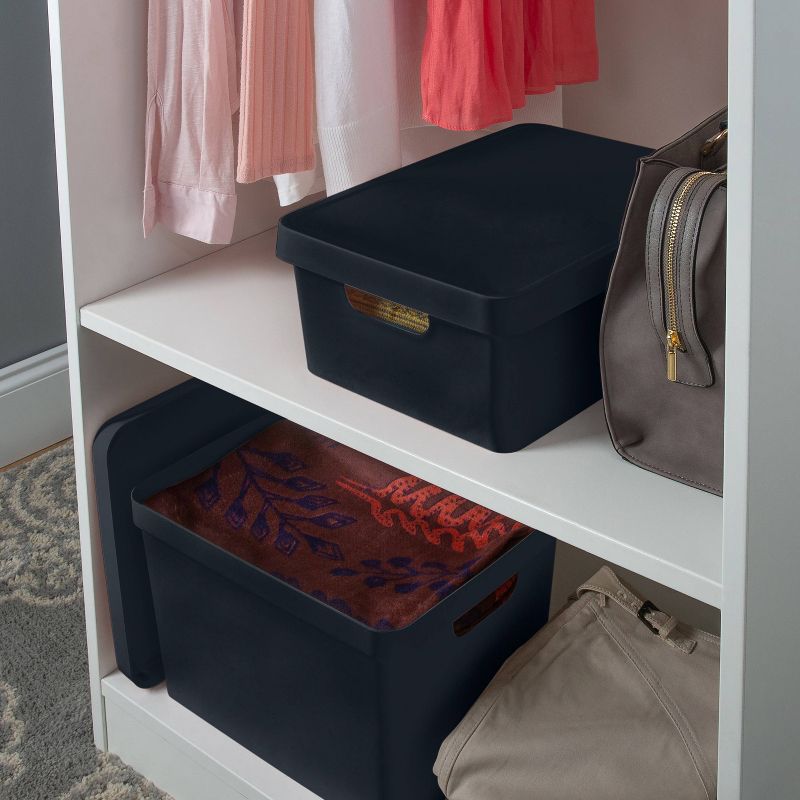 Simplify Large Storage Box with Lid Charcoal