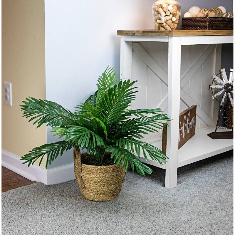 24" x 20" Artificial Phoenix Palm Plant in Boho Basket - LCG Florals