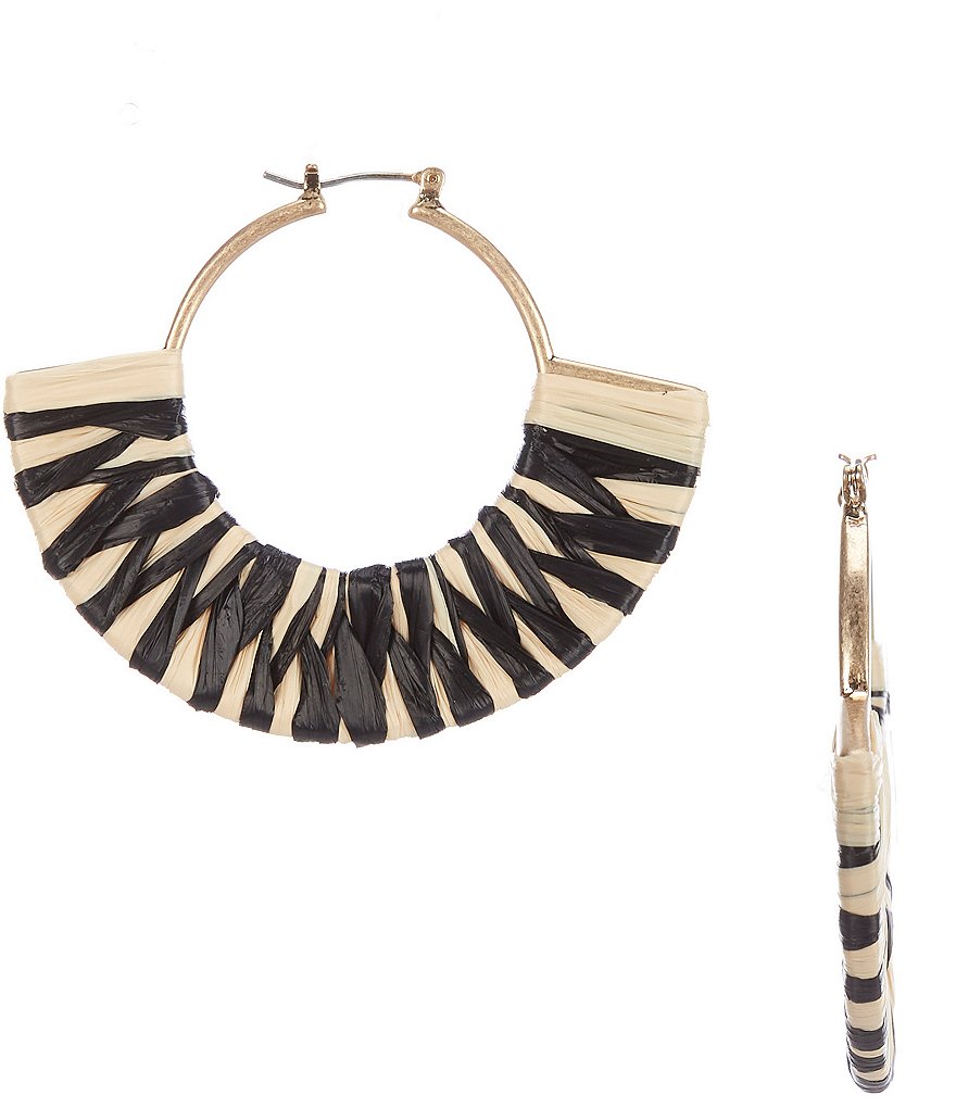 Southern Living Raffia Hoop Earrings
