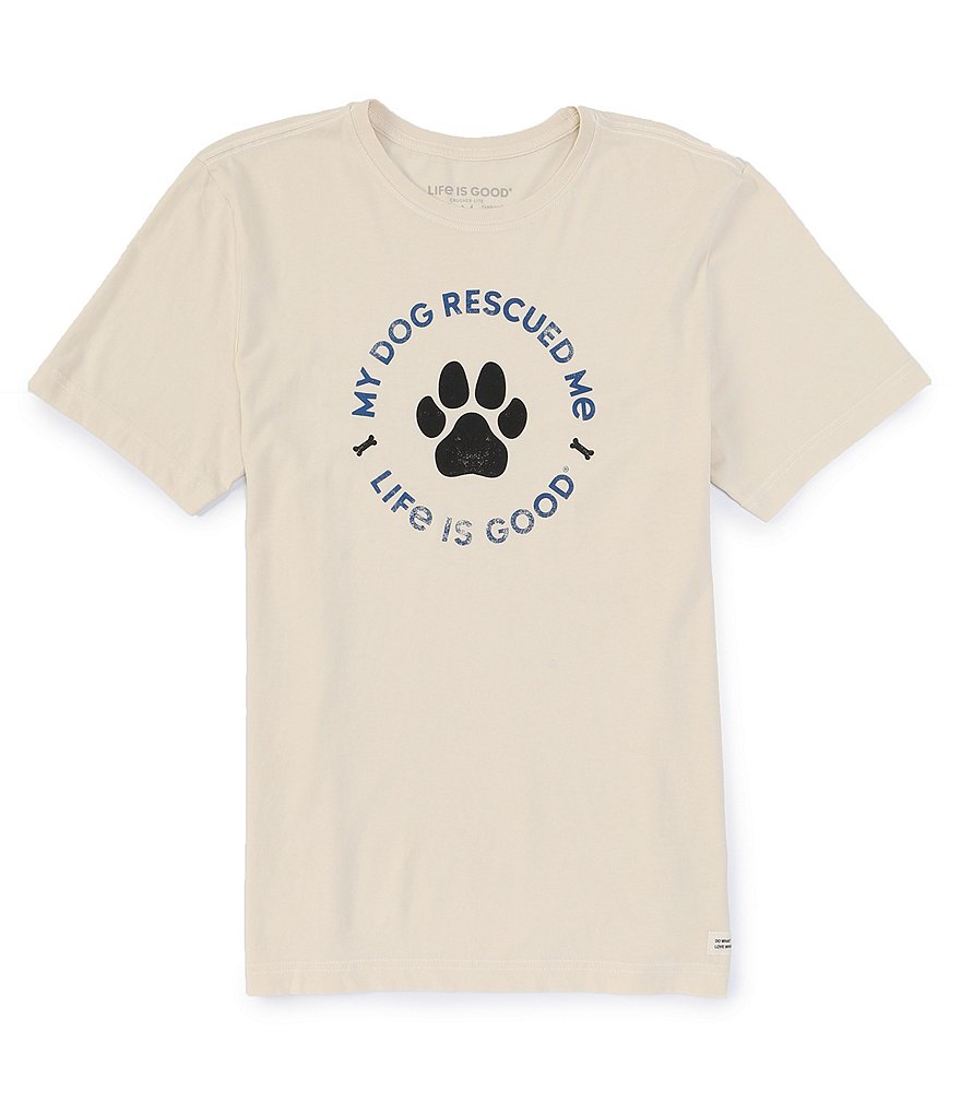 Life Is Good Short-Sleeve My Dog Rescued Me Graphic Tee