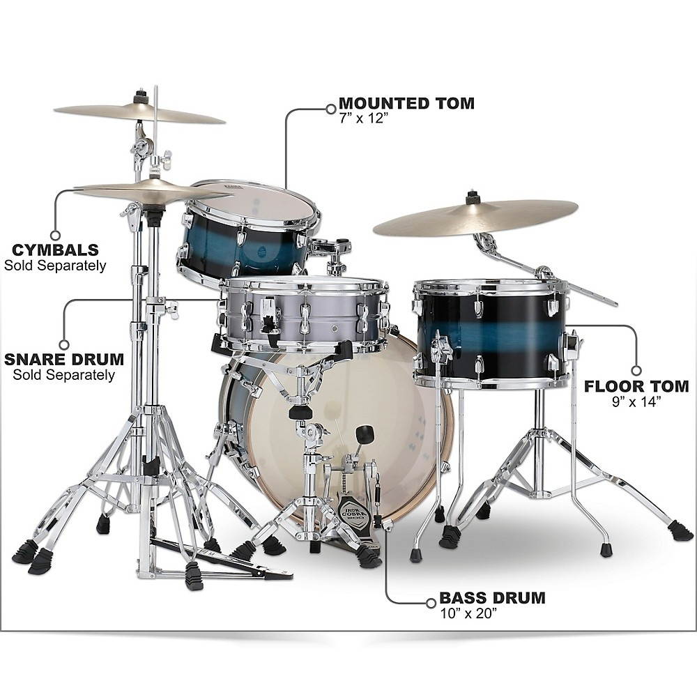 TAMA Superstar Classic Maple Neo-Mod 3-Piece Shell Pack with 20" Bass Drum Mod Blue Duco
