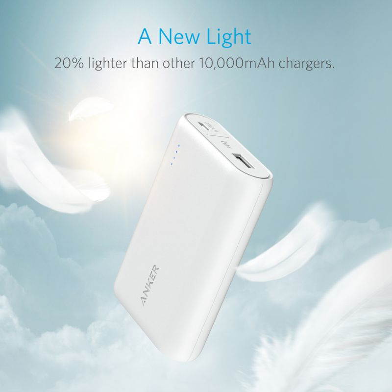 Anker PowerCore 10000 Portable Charger, One of the Smallest and Lightest 10000mAh External Battery, for iPhone, Samsung Galaxy and More